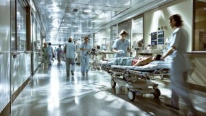 Brancard dans un hôpital