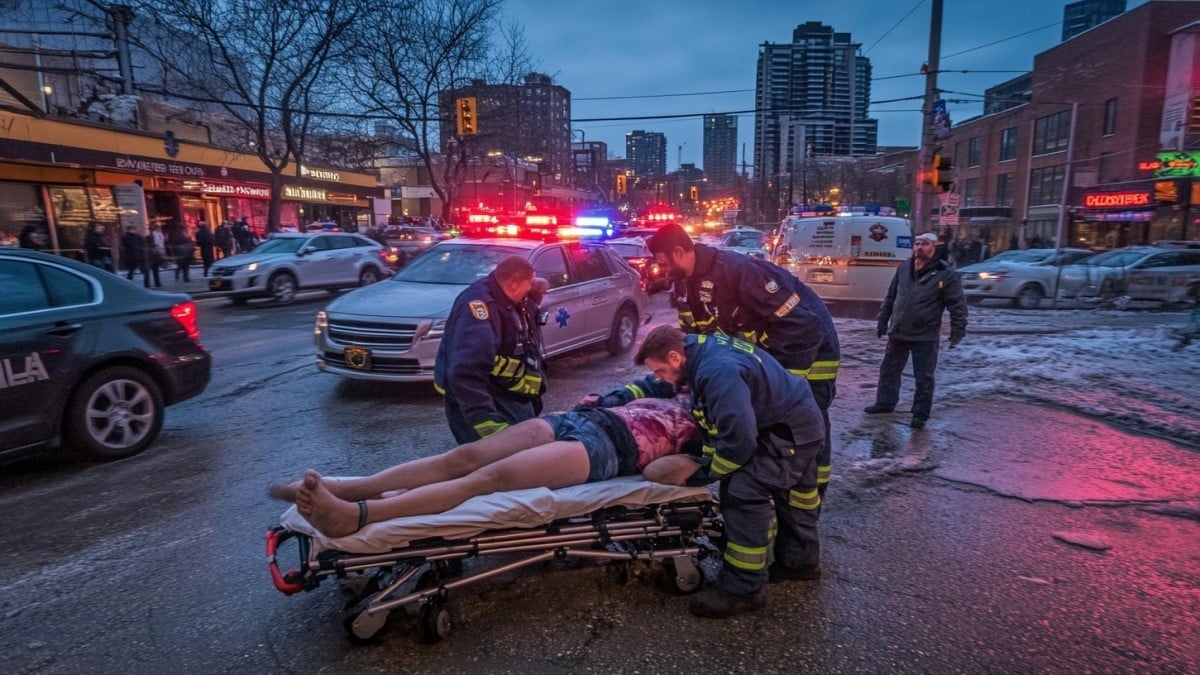 Évacuation d'un blessé grave