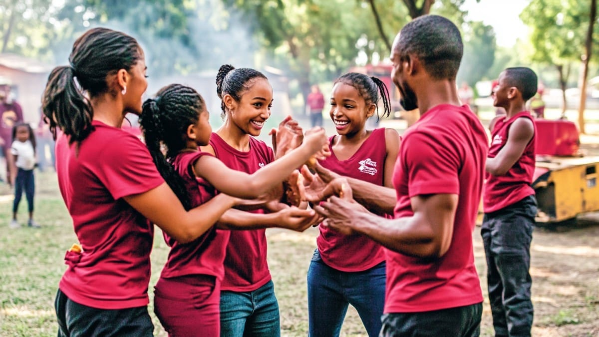 jeunes en activité extérieure