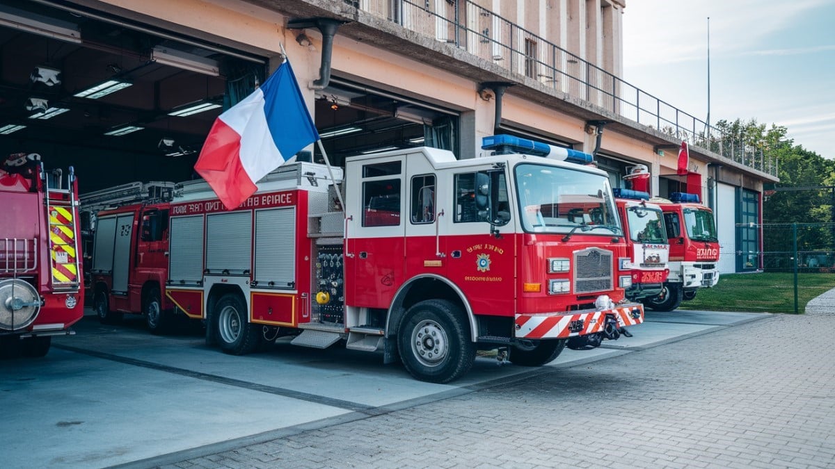 Camion de pompiers français