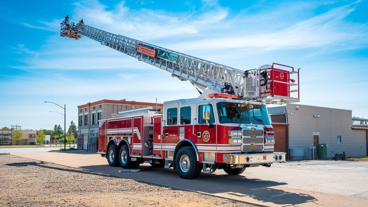 Camion de pompiers équipé