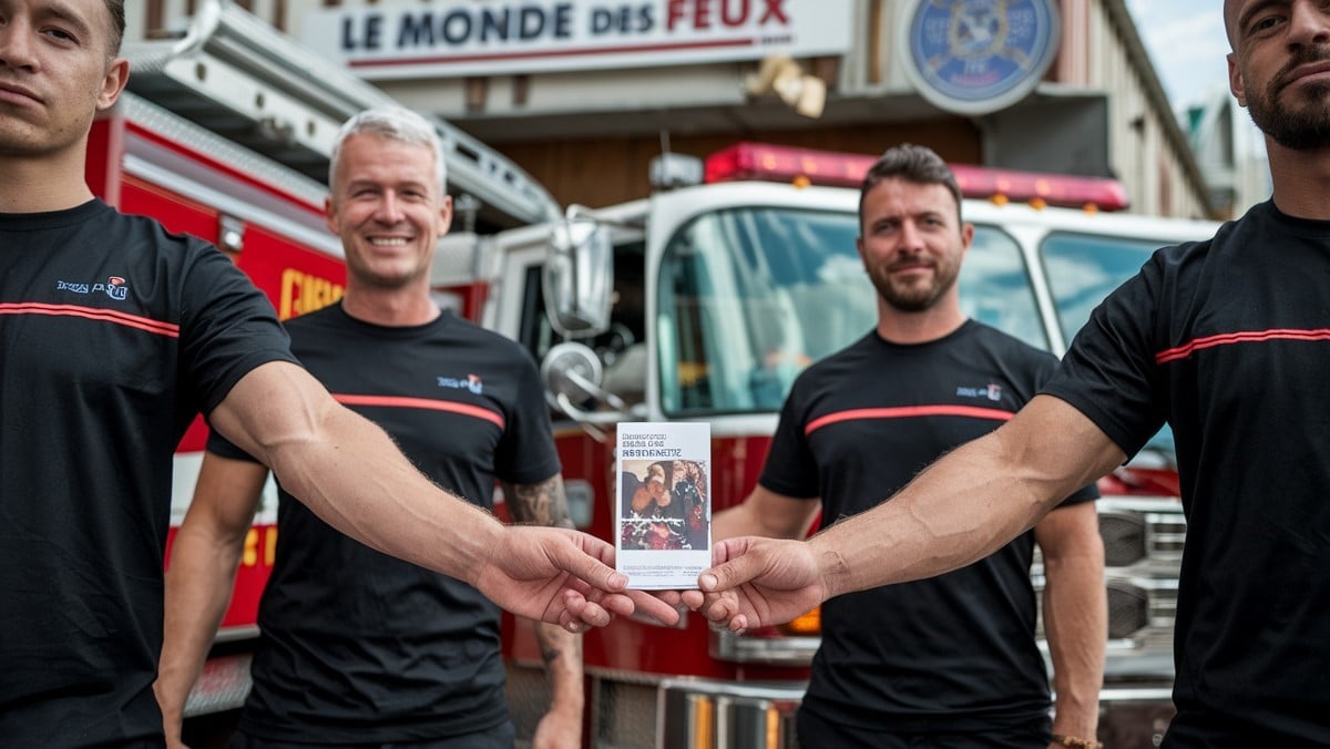 Pompiers et calendrier solidaire