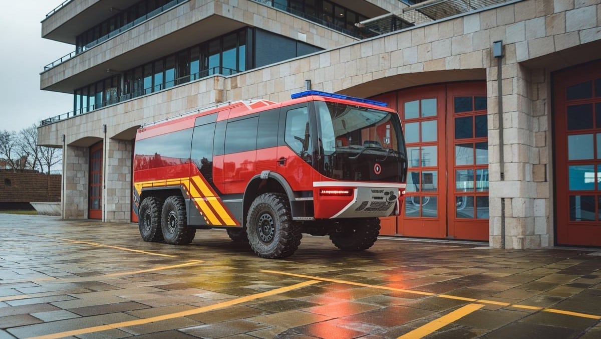 Camion moderne de pompier