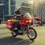 Pompiers moto intervention rapide