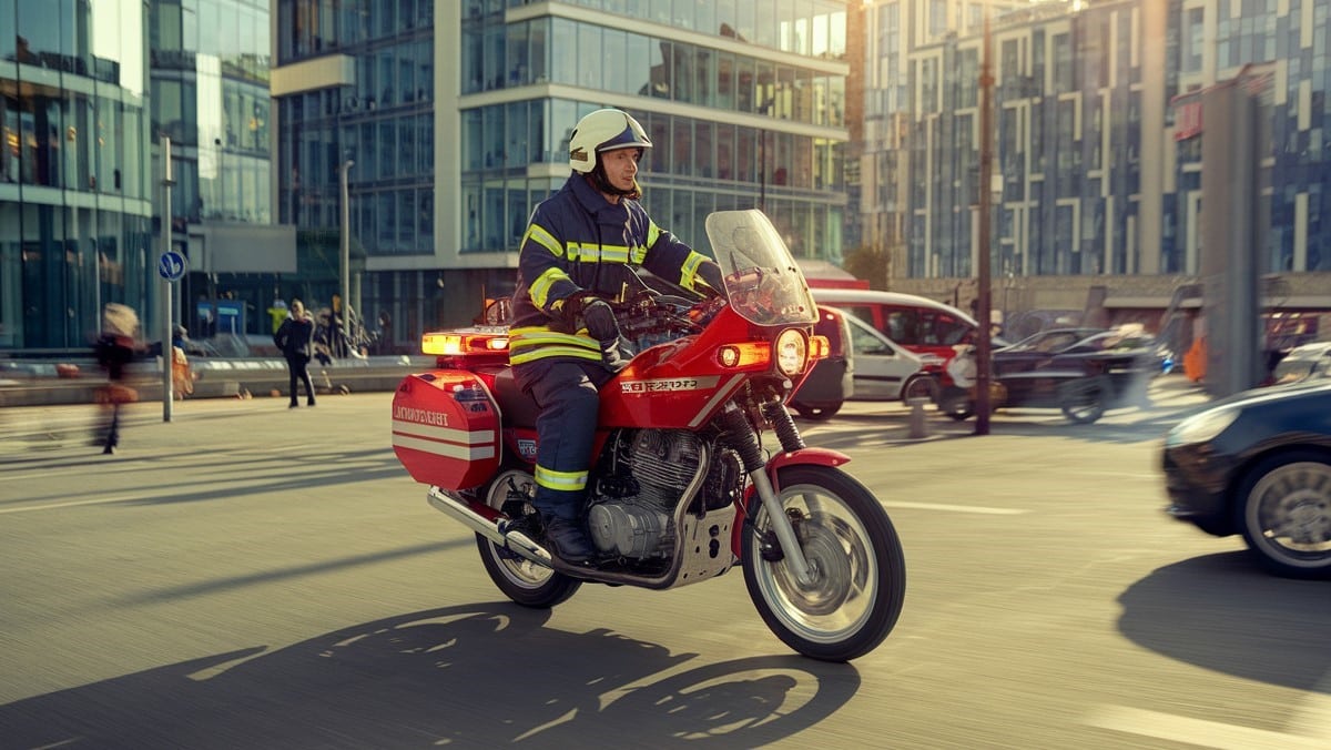 Pompiers moto intervention rapide