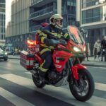 Pompier moto intervention urgente