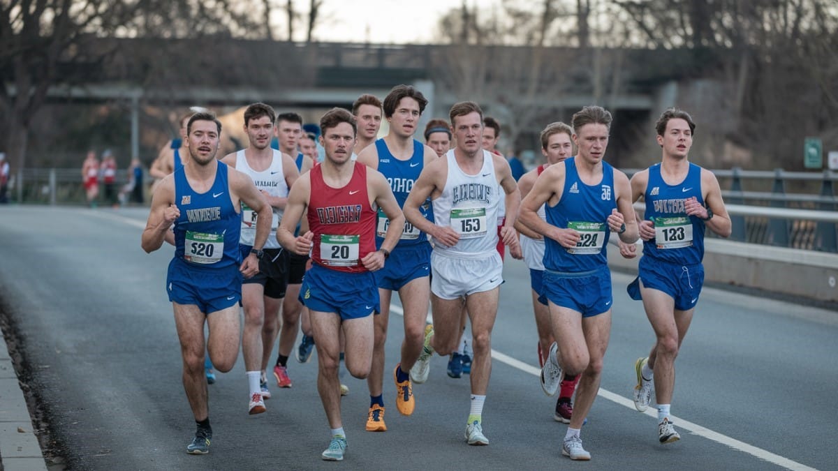 Coureurs en pleine course