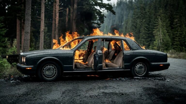 Incendie d’une voiture abandonnée