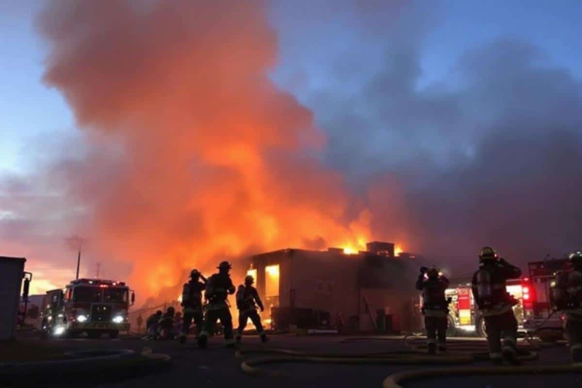 Béziers : violent incendie dans un entrepôt abritant deux entreprises de maçonnerie